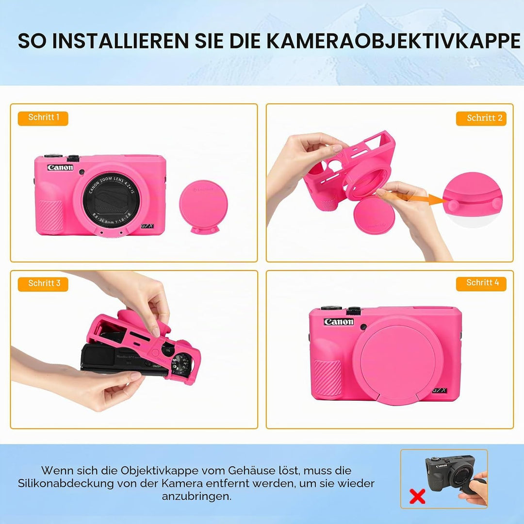 Easy Hood PowerShot G7 X III Kameratasche Silikon hülle für Canon Mark III Digitalkamera Taschen für