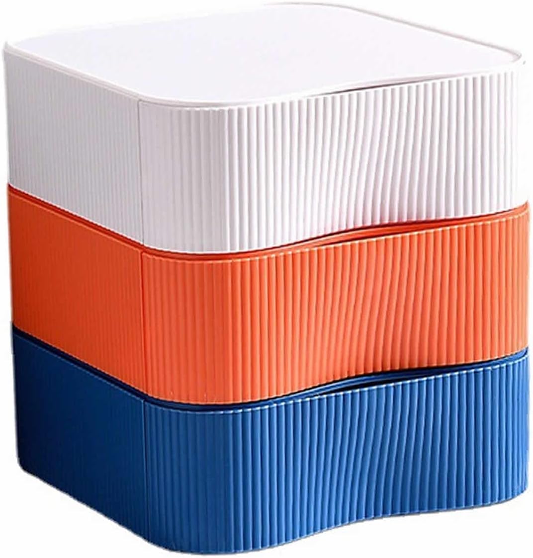 TUKA-i-AKUT [3x Stapelbar Desktop Organizer Schubladenbox Frei Kombinierbar, Schreibtisch Storage Ut