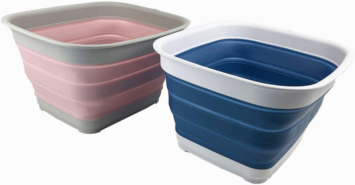 SAMMART 15L zusammenklappbare Wanne – Faltbare Geschirrwanne – tragbares Waschbecken – platzsparende