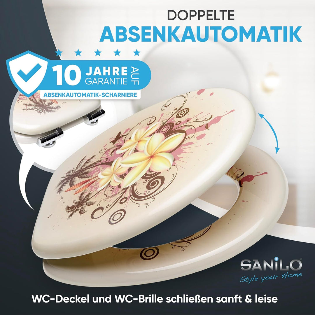 Sanilo WC Sitz mit Absenkautomatik, viele schöne Toilettendeckel zur Auswahl, hochwertige und stabil