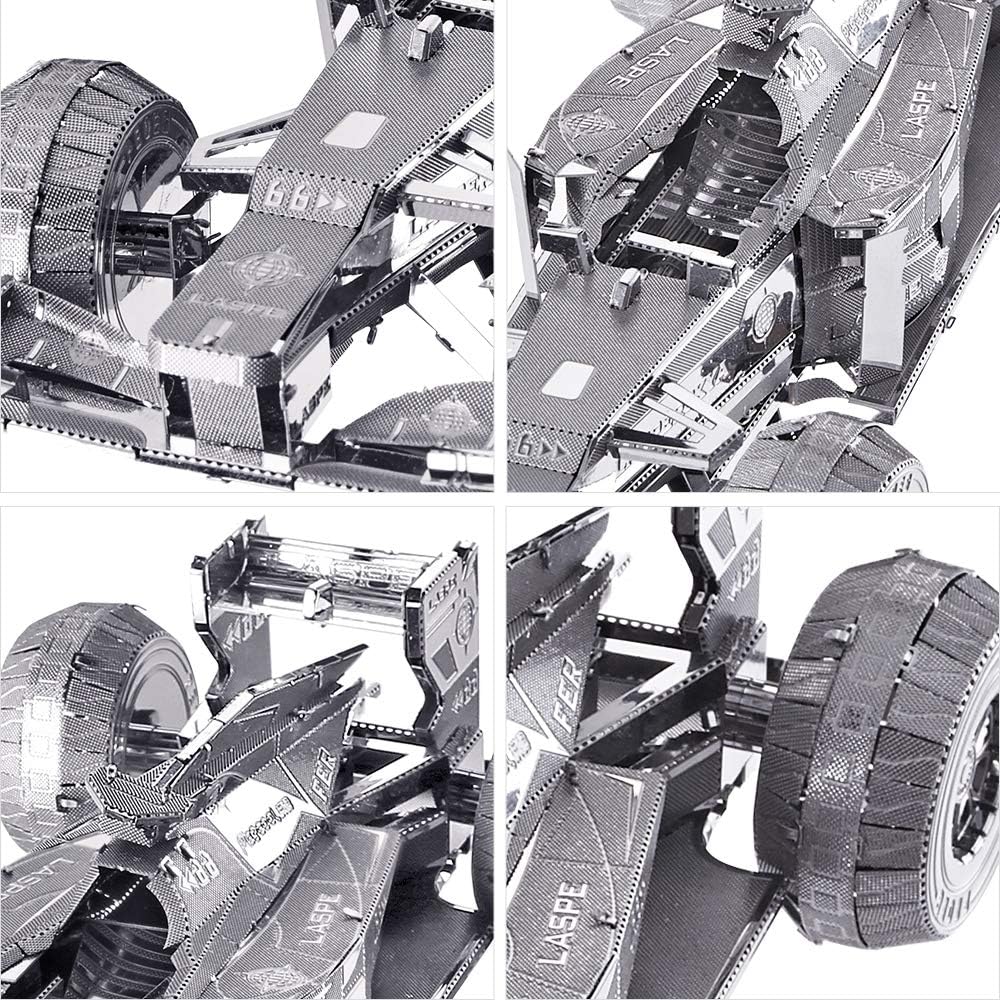 Piececool 3D Puzzle Metall, Formel-Rennen für Modellbausatz Erwachsene, 3D-Puzzles zu Bauen, BAU, Ba