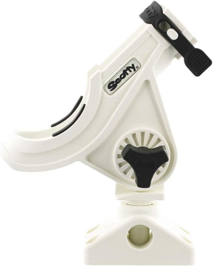 Scotty Baitcaster/Spinnrutenhalter mit 241 Seitendeck-Halterung Weiss, Weiss
