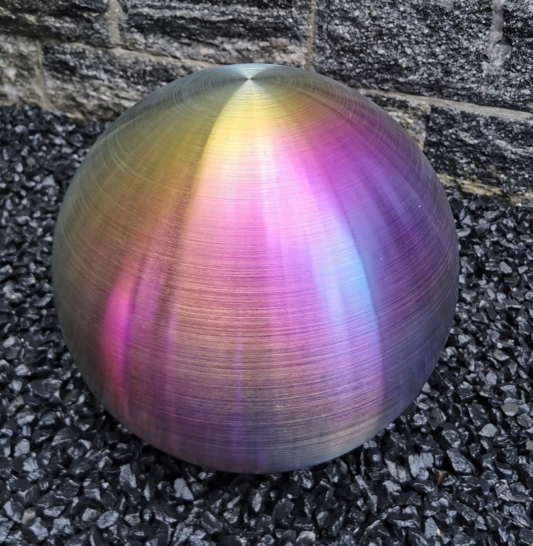 Dekokugel aus Edelstahl 30 cm Edelstahl Rainbow matt gebürstet Dekorationskugel Edelstahlkugel