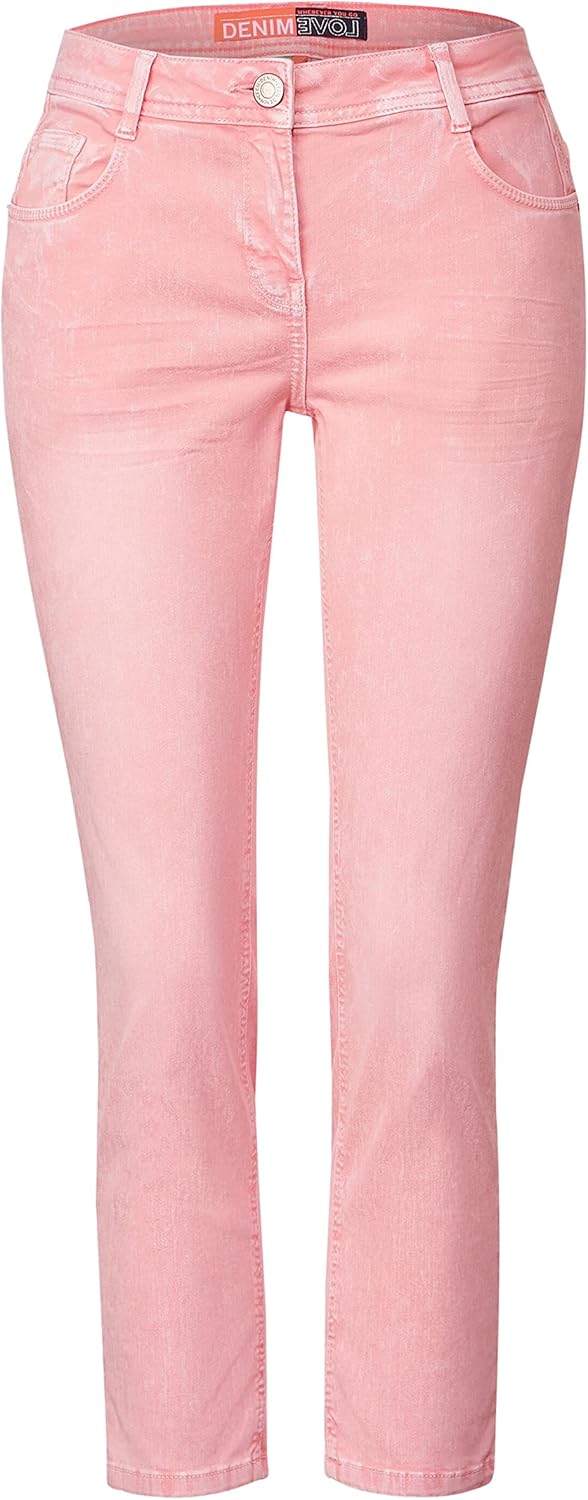 Cecil Damen Loose Fit Hose in 7/8 34W / 26L Soft Neon Pink, 34W / 26L Soft Neon Pink