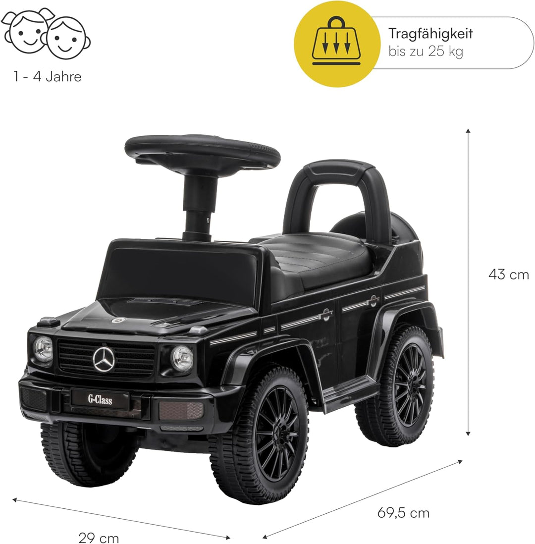 Baroni Toys SUV Mercedes Ride-On Schiebeauto für Kinder von 1-4 Jahren, realistische Geräusche, ruts
