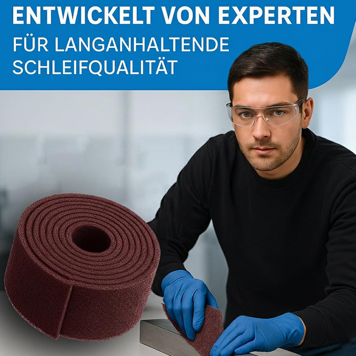 Schleifvliesrolle 5 m x 100 mm – verschiedene Körnungen, K180, K240, K400, K1000 Schleifvlies zum Gl