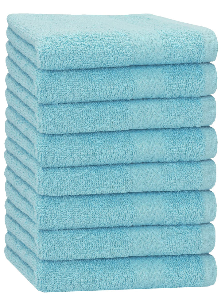 Betz 8 Stück Handtücher Set Grösse 50 x 100 cm Handtuch Premium 100% Baumwolle (Ocean), Ocean