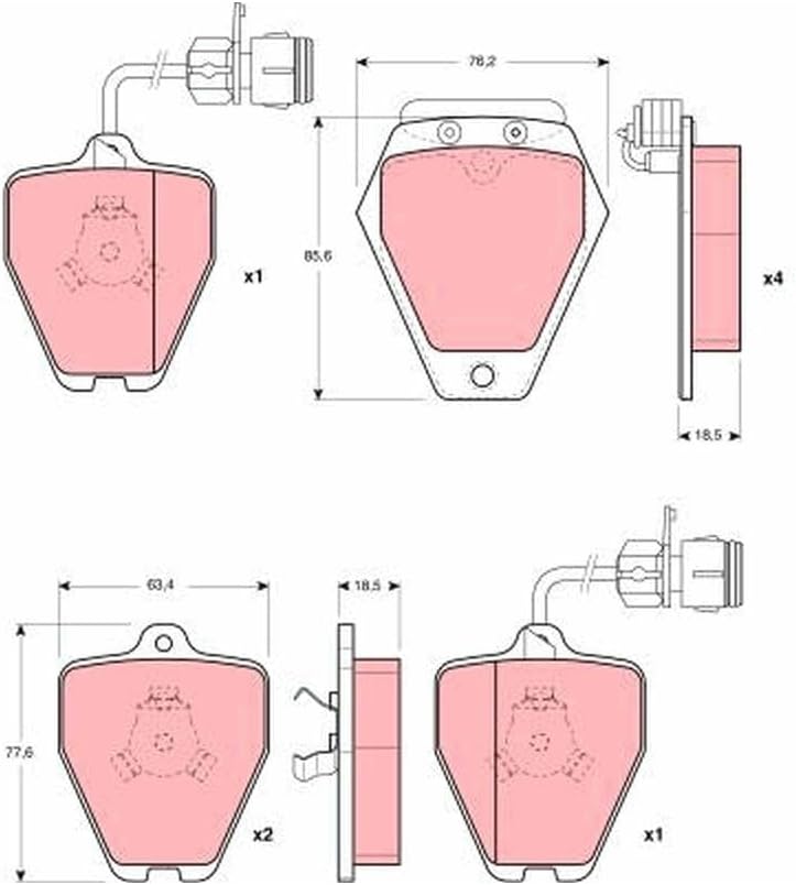 TRW GDB1162 Bremsbelag - (4-teilig)