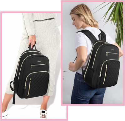 YAMTION Damen Rucksack,Schultasche Frauen Schulrucksack Mädchen Teenager 17.3 Zoll Laptop Rucksack f