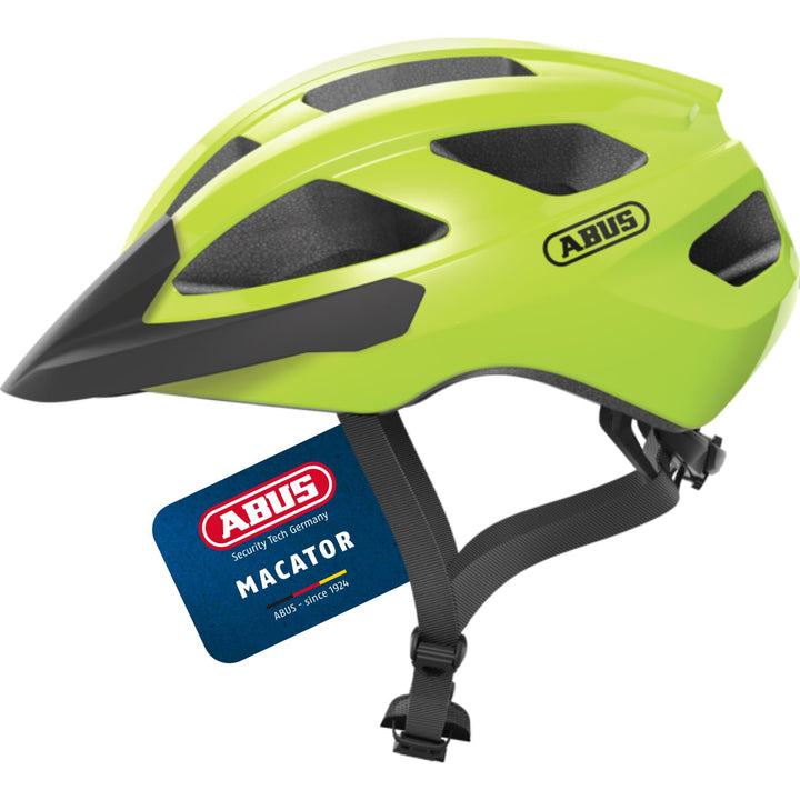 ABUS Rennradhelm Macator - sportiver Fahrradhelm für Einsteiger - auch für Zopfträger/-innen - für D