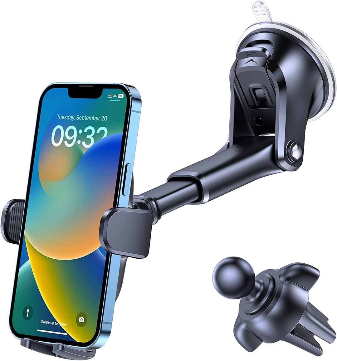 OQTIQ Handyhalterung Auto Saugnapf, Handyhalter Scheibe, 360° Drehbar Car Phone Holder Mount für Win