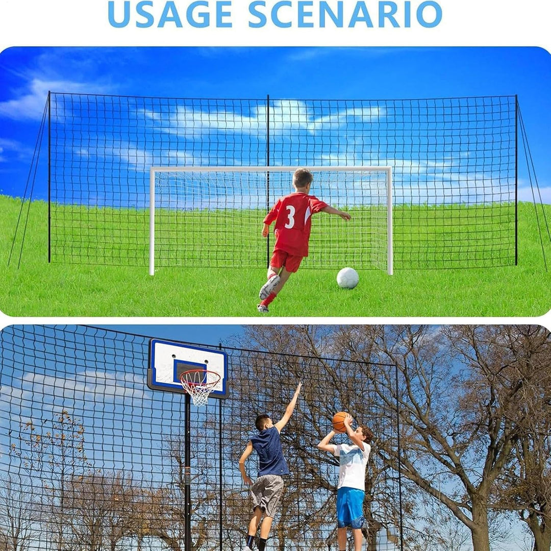Ball Stop Net, Fussball -Backstop -Netz, Hochleistungs -Containment -Netz, wiederverwendbares Sportp
