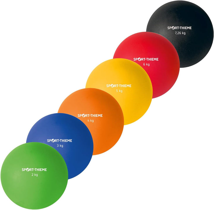 Sport-Thieme Stosskugel Kunststoff | Indoor & Outdoor | 2kg - 7,26kg | Hallenstosskugel | Griffiges