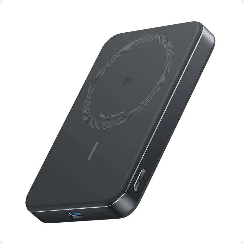 Anker MagGo Powerbank, Ultra-schlankes 10.000mAh magnetisches Akkupack, Qi2-zertifiziert, portabel,