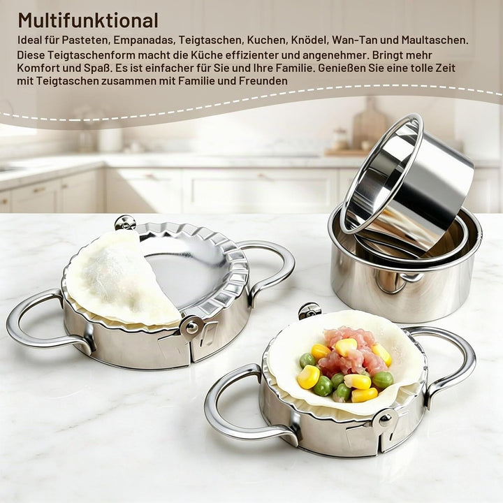 FYSL Edelstahl Ravioli Former - 6 Stück Teigtaschenformer für Dumplings &amp; Knödel, 6 Grössen
