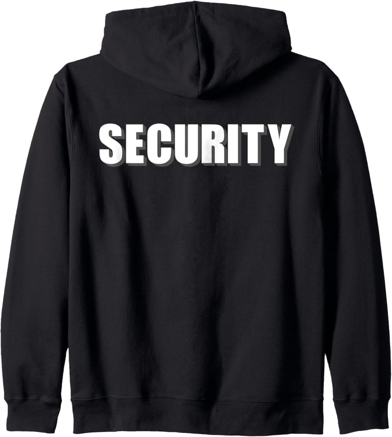 SECURITY Sicherheitsdienst Wachdienst Vorne & Hinten Druck Kapuzenjacke