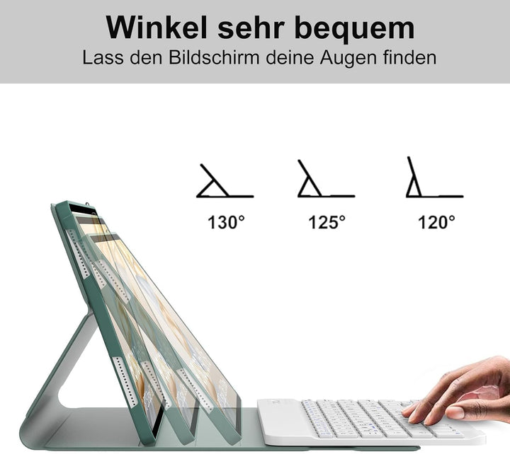 Hülle mit Tastatur für Honor Pad X9a 2025 11,5 Zoll, Abnehmbare Bluetooth Tastatur mit Deutschem QWE