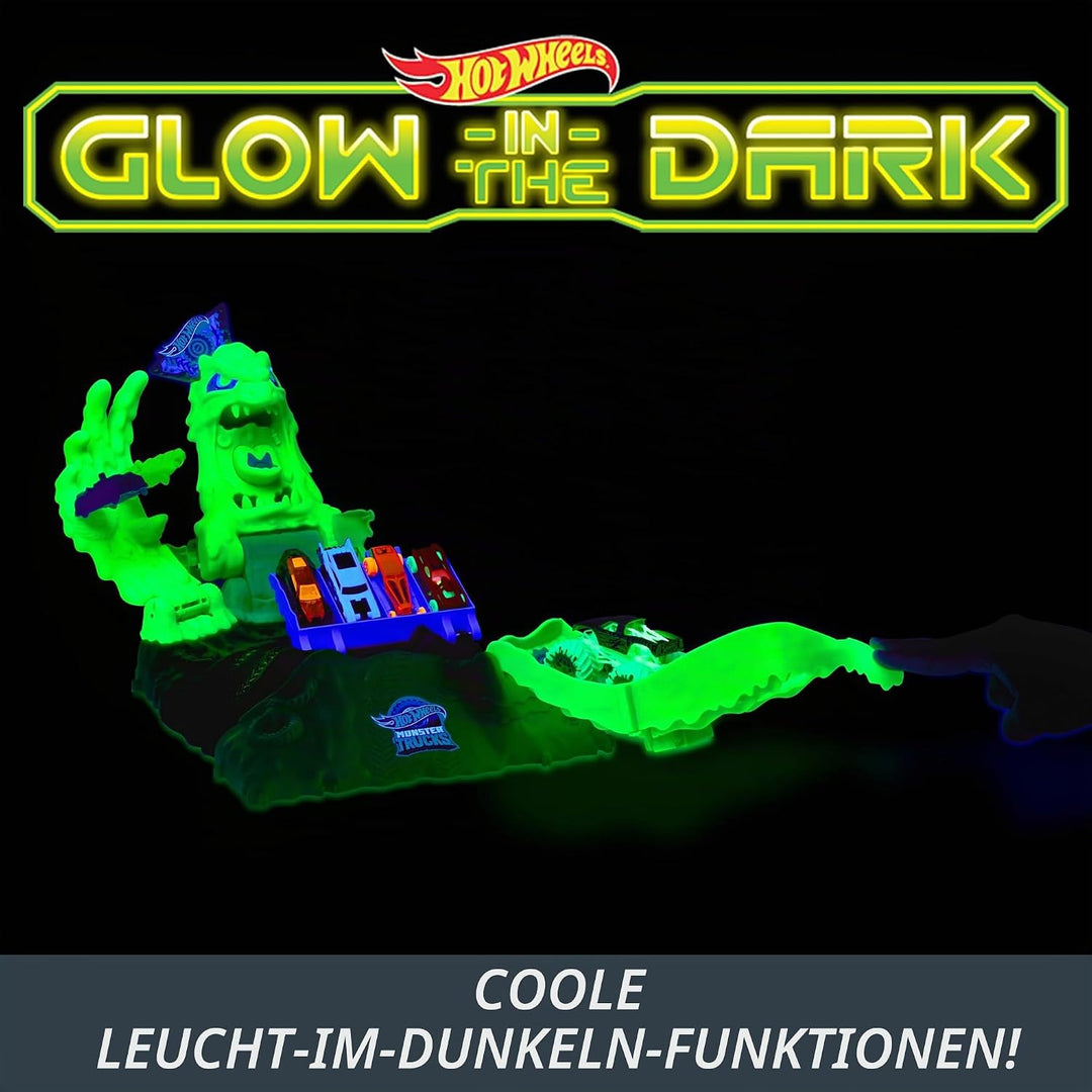 Hot Wheels Monster Trucks Arena Smashers Glow-in-The-Dark Gunkster Spielset mit 1 Glow-in-the-Dark-G