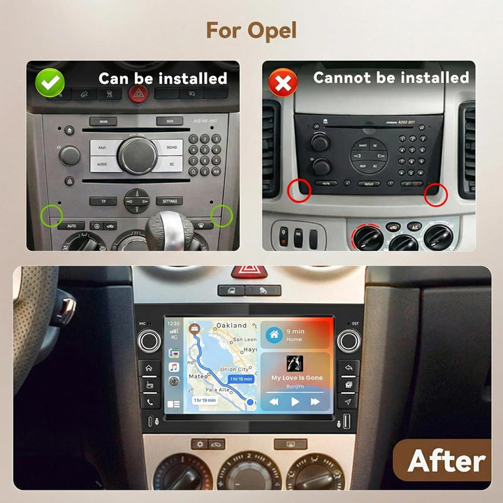 Hikity Android 15 4+128G Autoradio für Opel Corsa Astra Antara Meriva Combo Signum Zafira mit 7'' In