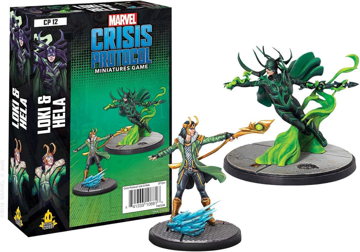 Atomic Mass Games - Marvel Crisis Protocol: Character Pack: Loki and Hela - Miniature Game