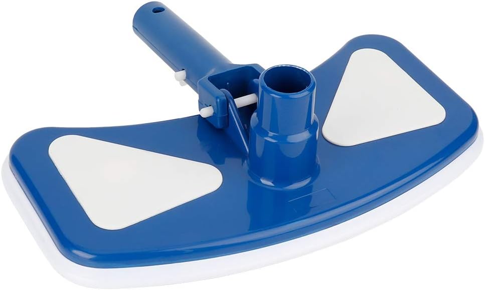 Gewichteter Pool-Vakuumkopf mit Unteren Nylonbürsten für Schwimmbäder, Gebogener Blau-weisser Saug-V