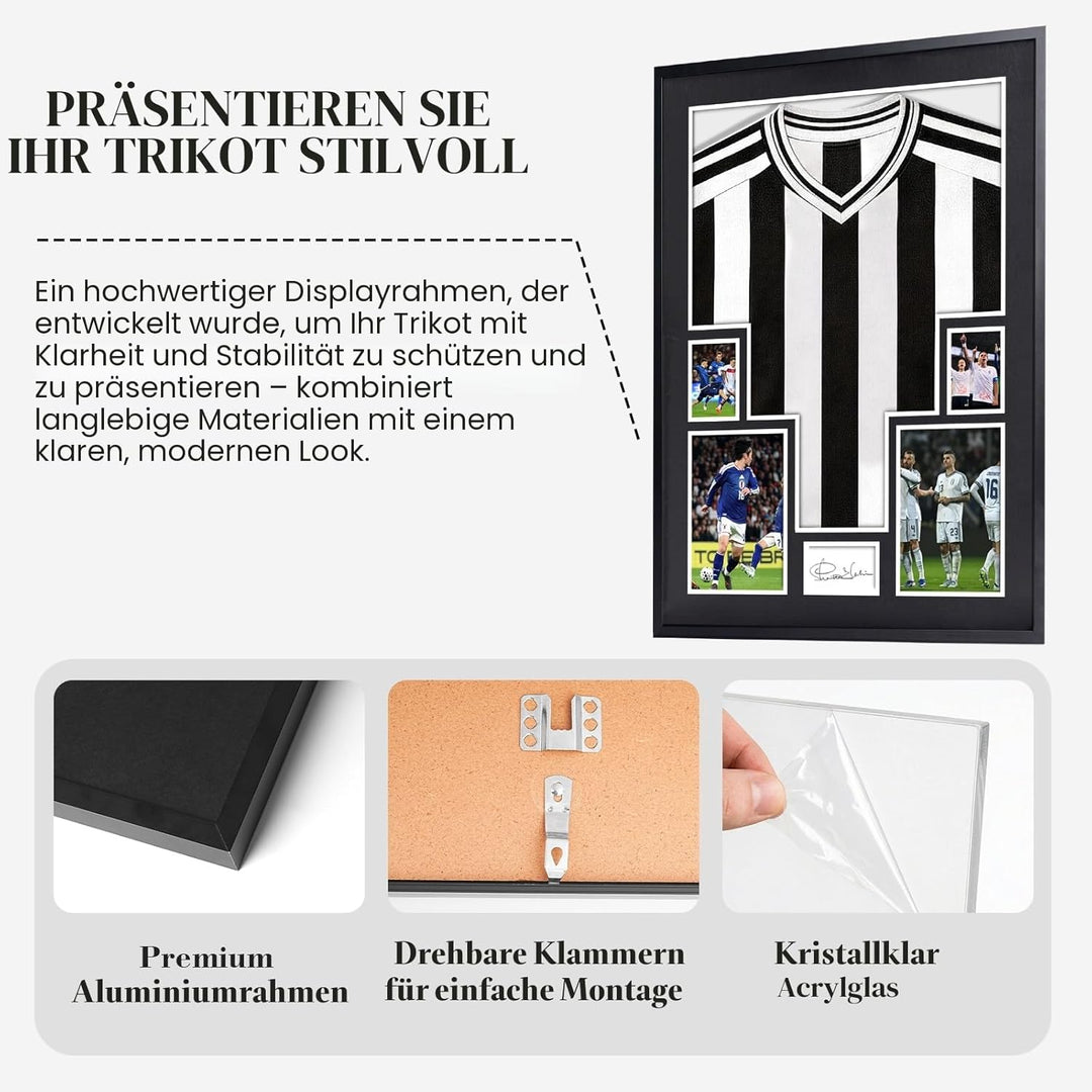 UXENI Objektrahmen Aluminium Bilderrahmen mit Transparentes Acryl,3D Rahmen tief für Objekte,Trikotr