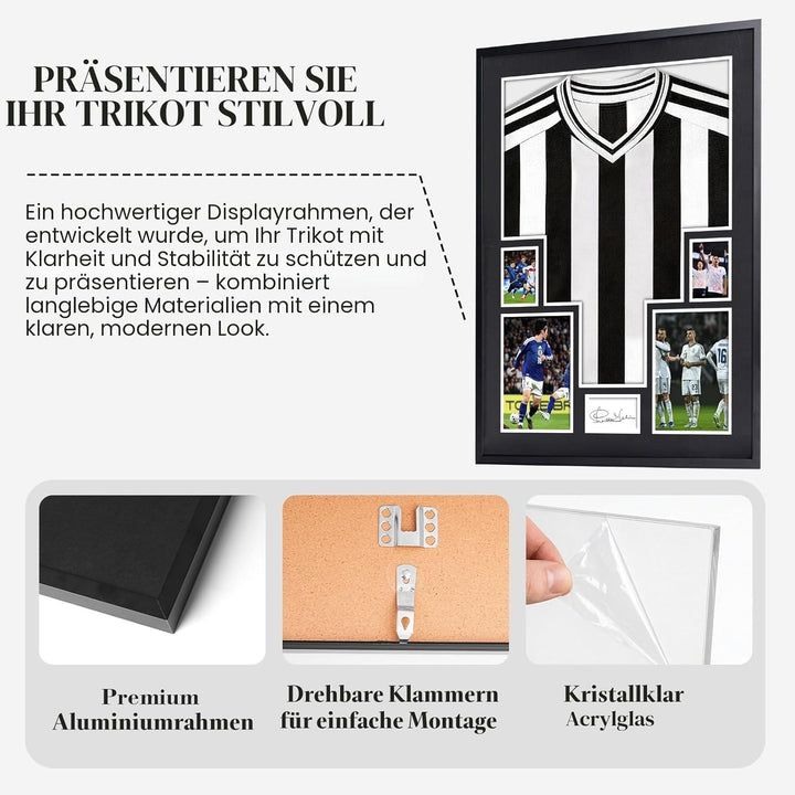 UXENI Objektrahmen Aluminium Bilderrahmen mit Transparentes Acryl,3D Rahmen tief für Objekte,Trikotr