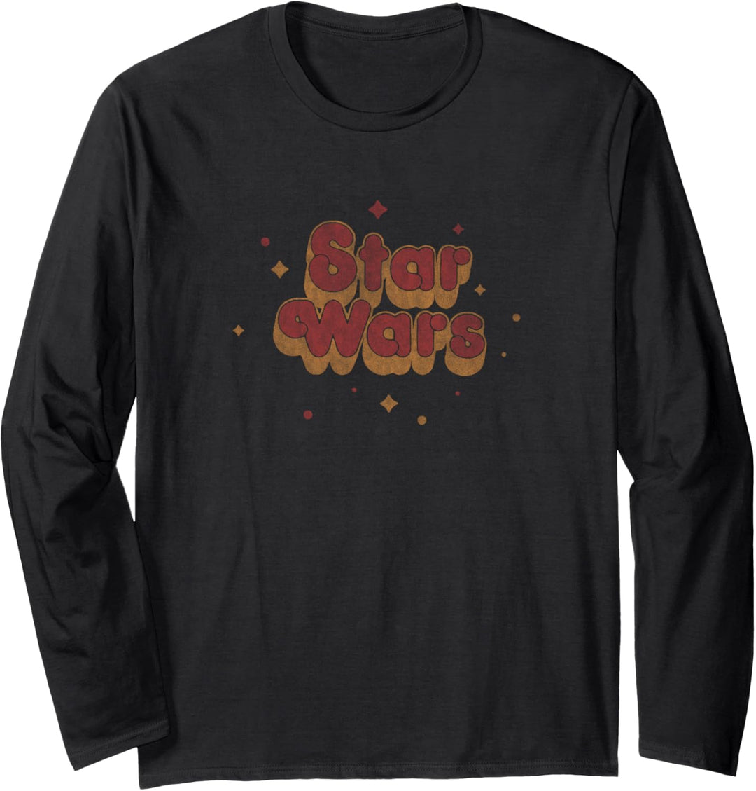 Star Wars Pop Retro Logo & Stars Langarmshirt