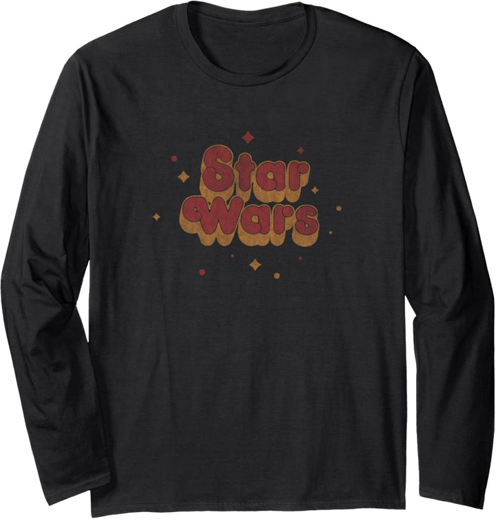 Star Wars Pop Retro Logo & Stars Langarmshirt