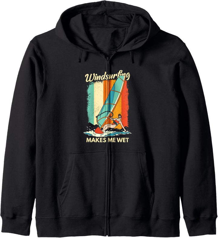 Lustiges Windsurfen macht mich nass Dreckiger Witz Wortspiel Kapuzenjacke