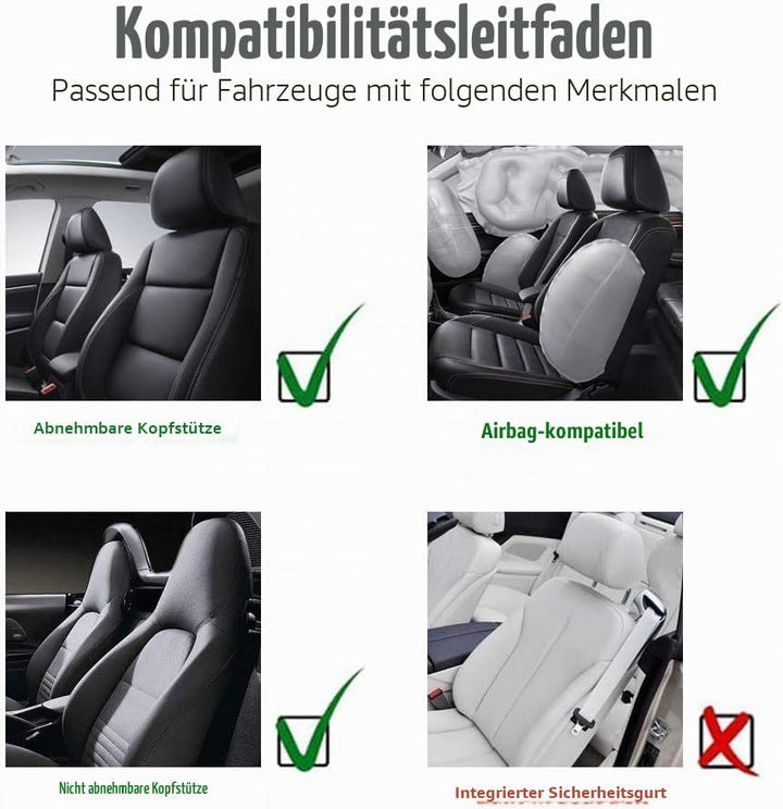 TOYOUN Klassisch Autositzbezüge Vordersitze Highback Sitzbezüge 2er Universal Schonbezüge PU Leder S