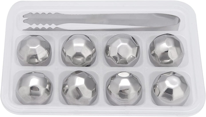 Edelstahl-Eiskugeln, wiederverwendbare Edelstahl-Whisky-Eiskugeln, Metall-Eiskugelwürfel, Getränkekü