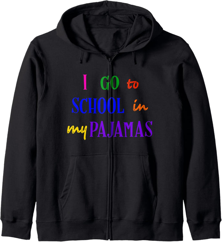 I Go To School In My Pajamas Home School & Online Virtual Kapuzenjacke