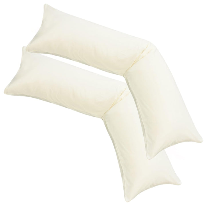 Moon 2er Pack Seitenschläferkissen Bezug Jersey Kissenbezug Natur 40x145 2er Pack 40x145 Natur, 2er