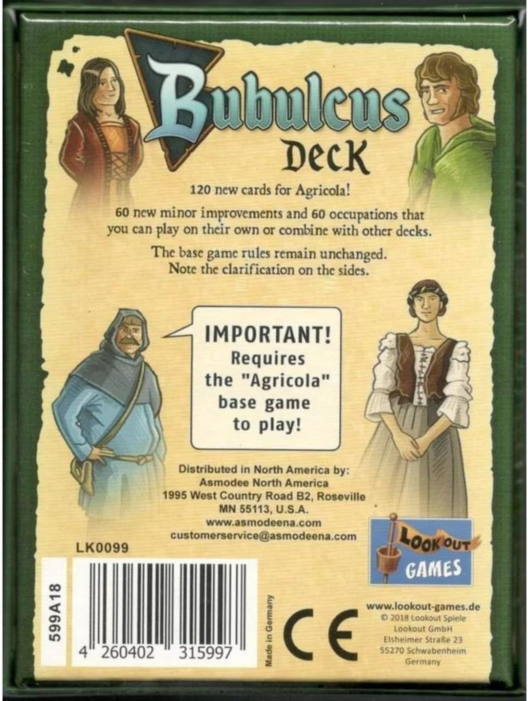 Lookout Spiele , Agricola: Bubulcus Deck , Board Game , Ages 12+ , 1-4 Players , 90 Minutes Playing