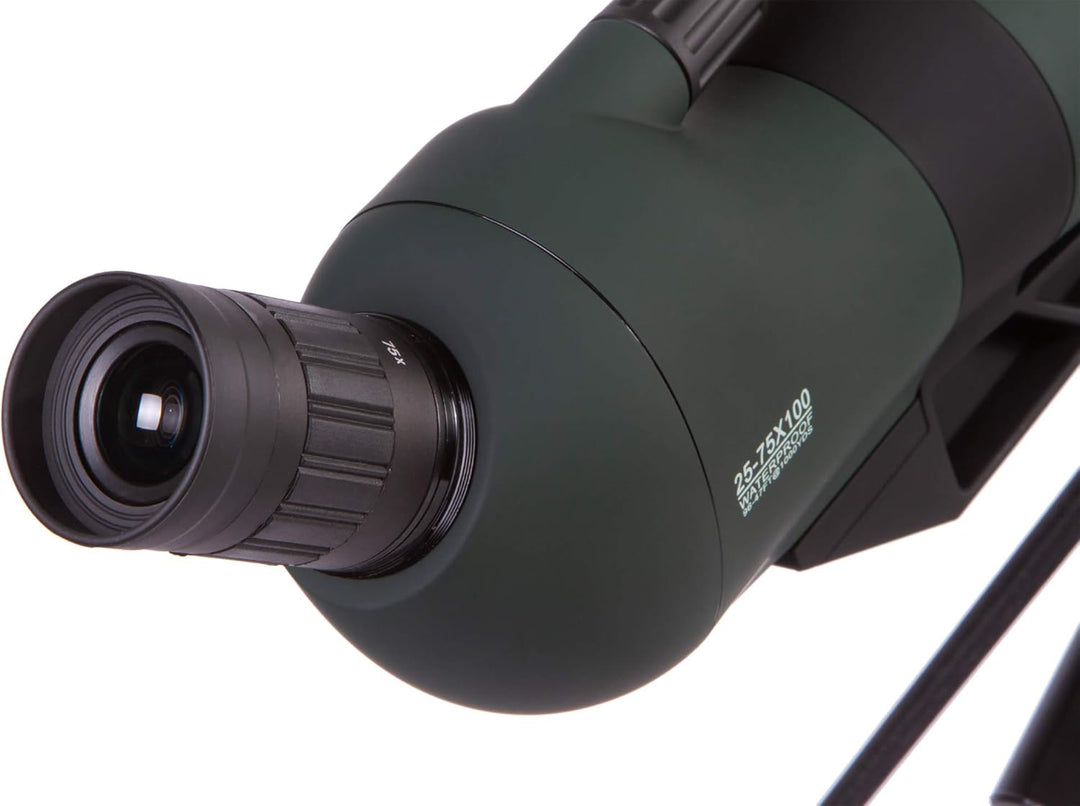 Levenhuk Blaze Base 100 Tragbares Spektiv mit BK-7-Glasoptik, Metall-Tischstativ und Tasche zur Beob