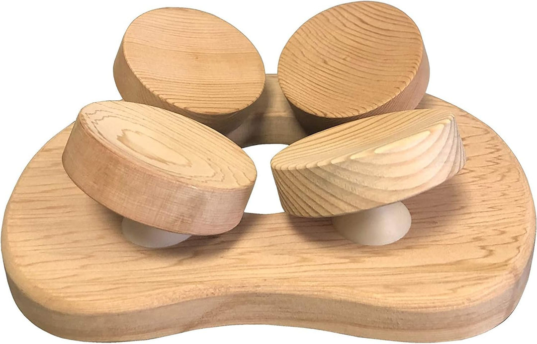 Sauna Kopfstütze mit 4-Punkt Kopfauflage aus Red Cedar Holz - 2 Stück