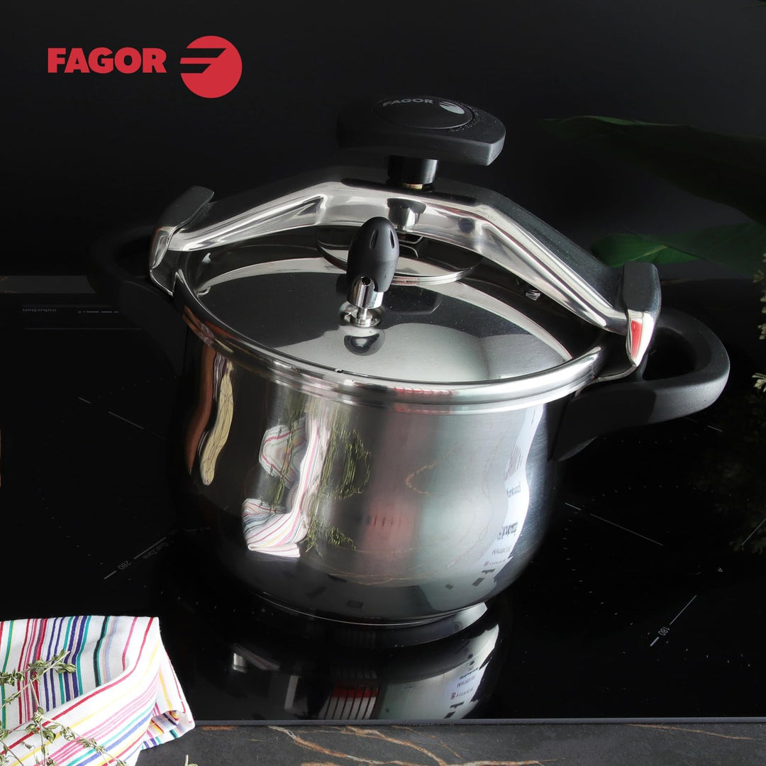 FAGOR ® Fagor Classica Schnellkochtopf, 6 l, aus Edelstahl 18/10, geeignet für alle Herdarten, volls