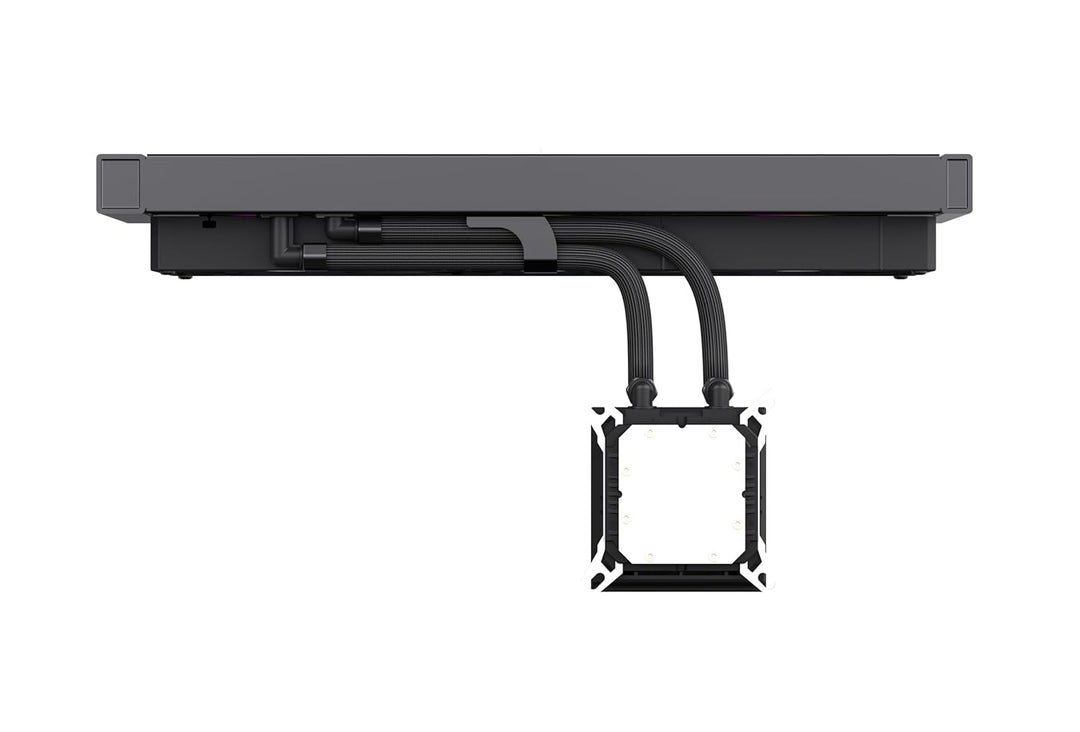 GAMEMAX GLACIER 360 BK AIO Flüssigkeits CPU Kühler, 360mm Radiator, 3,95" 720×720 LCD-Display, seitl