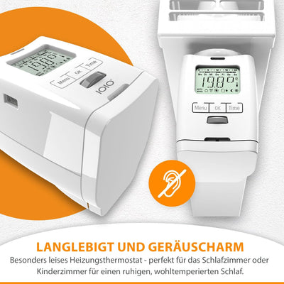 IOIO Elektronisches Heizungsthermostat HT 2000 - Thermostat Heizung programmierbar - Heizkörper Heiz