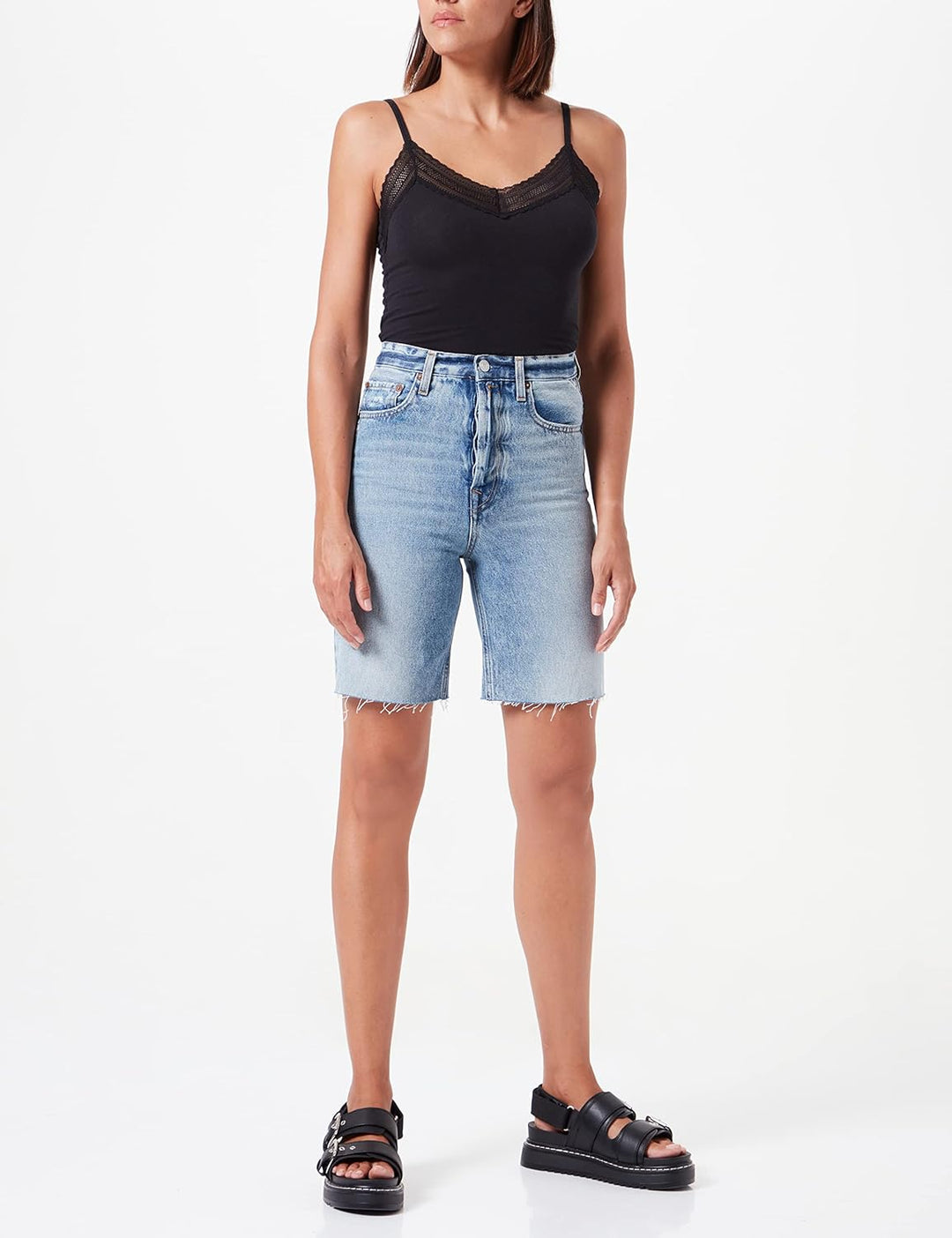 Replay Damen Jeans-Shorts 30W 010 Light Blue, 30W 010 Light Blue