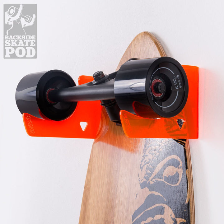 Skateboard Wandhalterung - Backside Variante - Wähle eine Farbe Orange, Orange