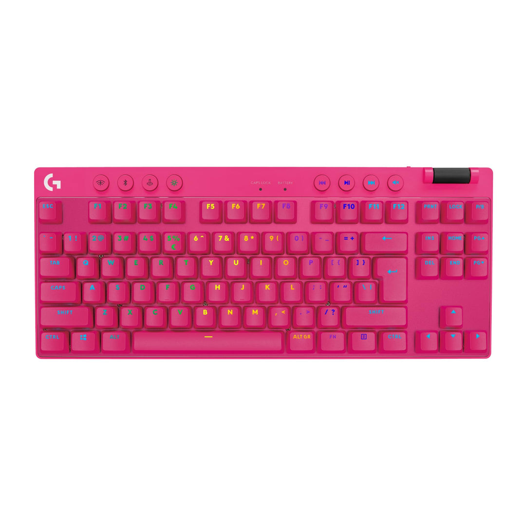 Logitech G PRO X TKL Lightspeed kabellose Gaming-Tastatur - Magenta - US INT'L - Tactile
