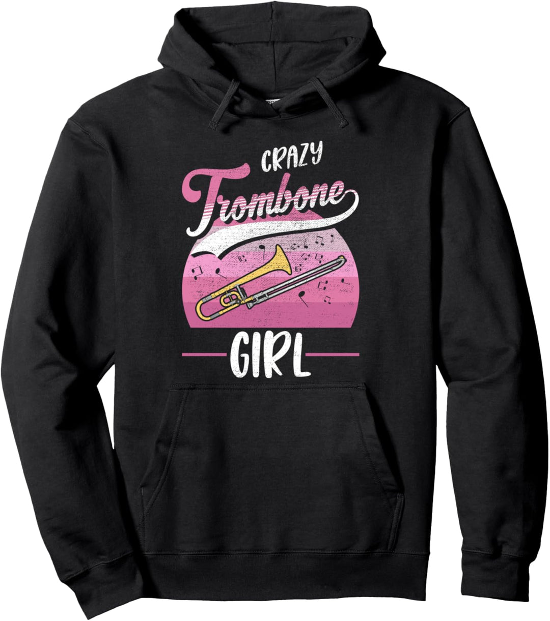 Posaune Verrücktes Posaunen Mädchen Pullover Hoodie