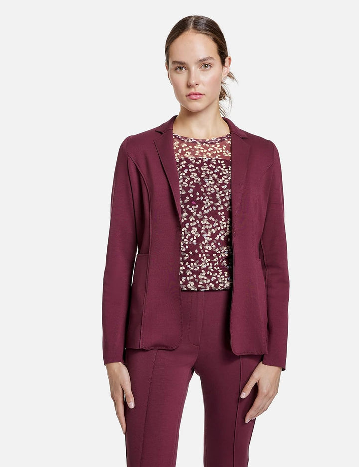 Taifun Damen Blazer Langarm 36 Black Cherry, 36 Black Cherry