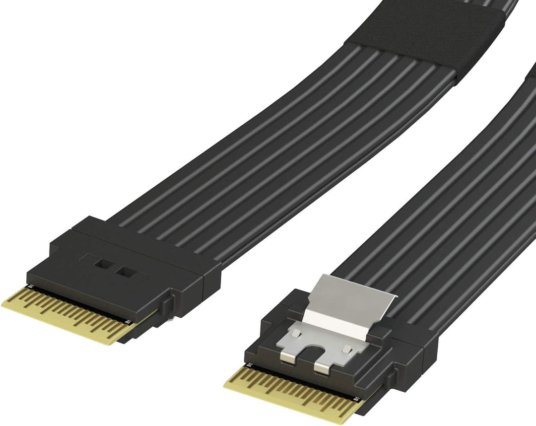 LINKUP - Slim SAS SFF-8654 4i Geradeaus zu SFF-8654 4i Gerade 24Gbps Hochgeschwindigkeits SAS 4.0/PC