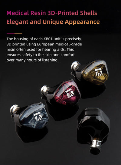 KBEAR KB01 In-Ear-Monitore, HIFI Beryllium Membran Dynamischer Treiber in Ohren Kopfhörer kbear inea