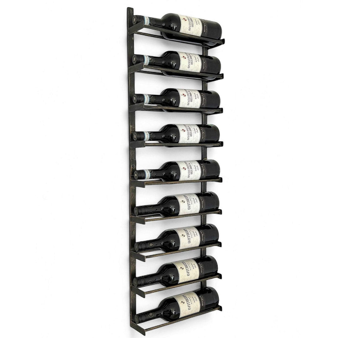 DanDiBo Weinregal Wand Metall Schwarz 240402 Flaschenregal Schmal Wandmontage Wine Rack Weinflaschen