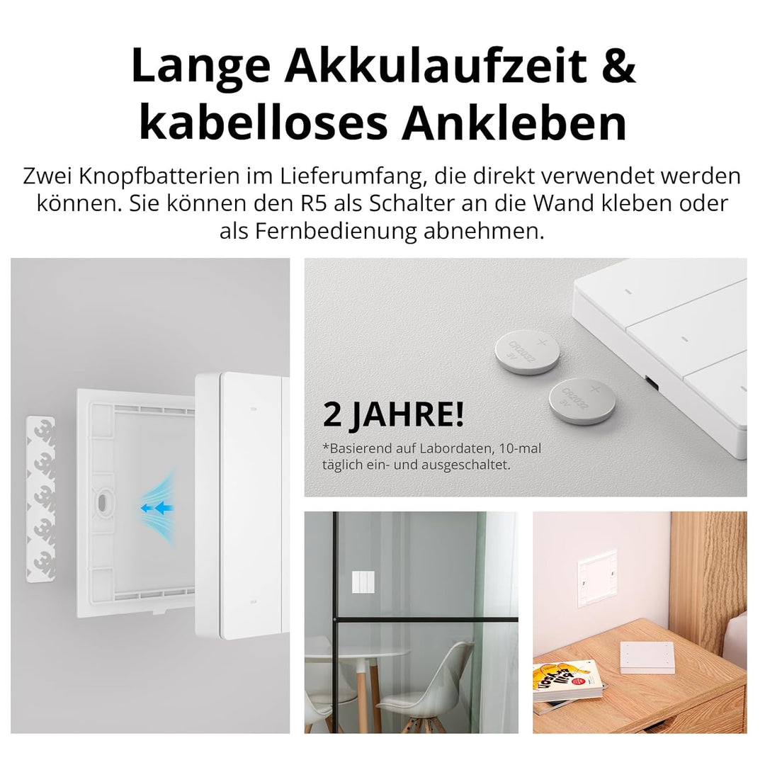 SONOFF SwitchMan R5W Wlan Scene Controller,Smart Home Szenen Fernbedienung 6 Tasten Funkschalter, Ar