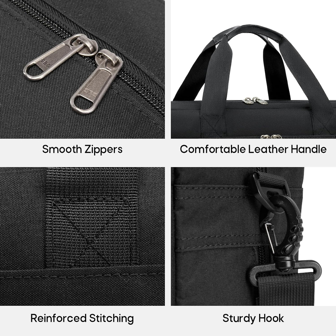 RAINSMORE 17,3 Zoll Laptoptasche Herren,Erweiterbare Aktentasche für arbeit | Grosse Wasserdichte La